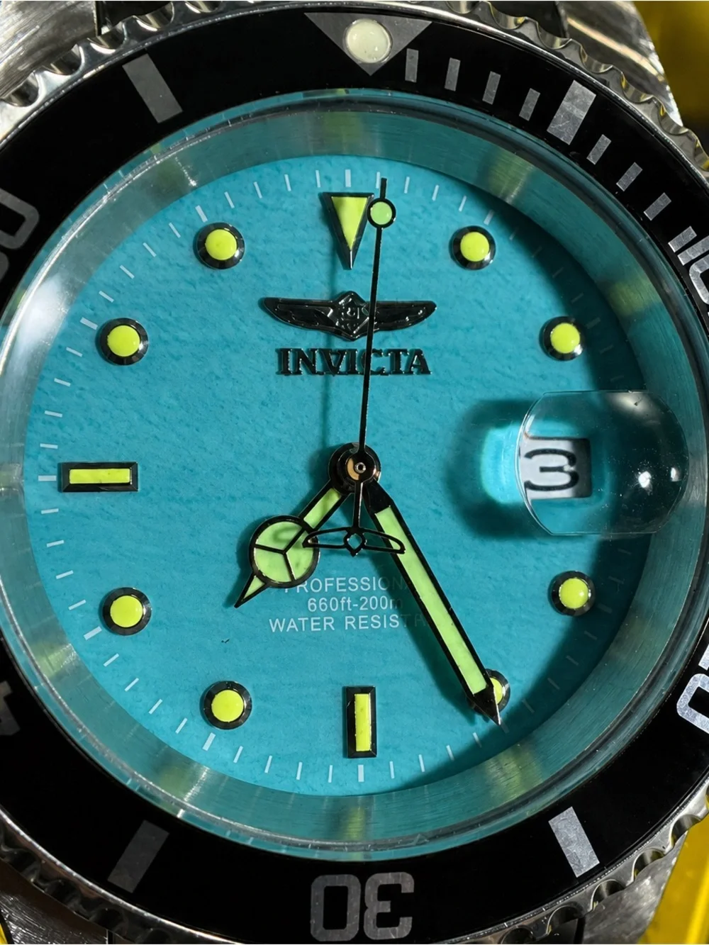 Invicta Men's Turquoise Dial Dive Watch - Stainless Steel